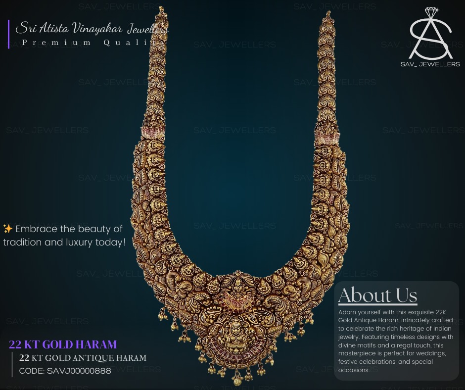 22 KT GOLD ANTIQUE HARAM
